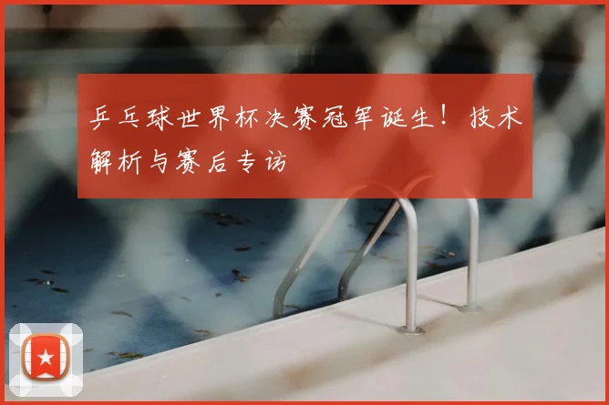 乒乓球世界杯决赛冠军诞生！技术解析与赛后专访
