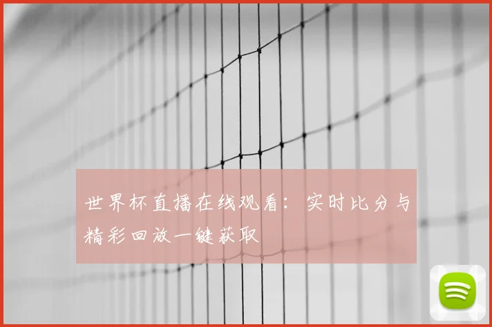 世界杯直播在线观看：实时比分与精彩回放一键获取